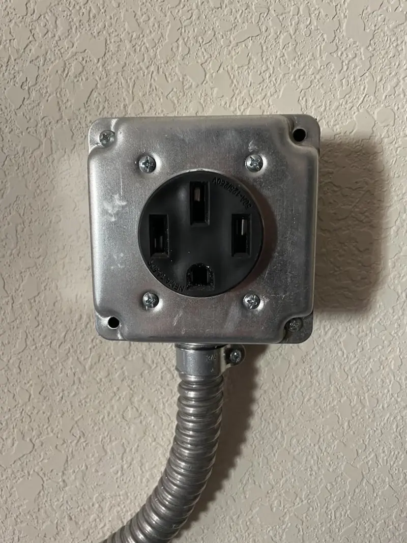 NEMA 14-50 outlet installed for Electrical Panel Upgrade in Carmichael